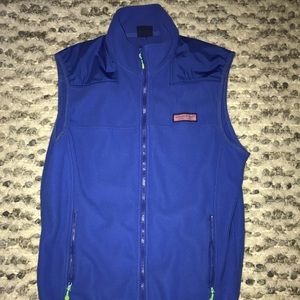 Vineyard Vines blue full-zip performance vest